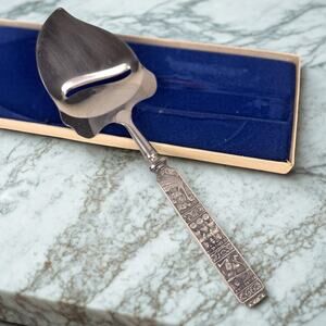 Hardanger Sylvplett Konge Tinn Royal Pewter Cheese Slicer Vtg 60s MCM Gift Idea